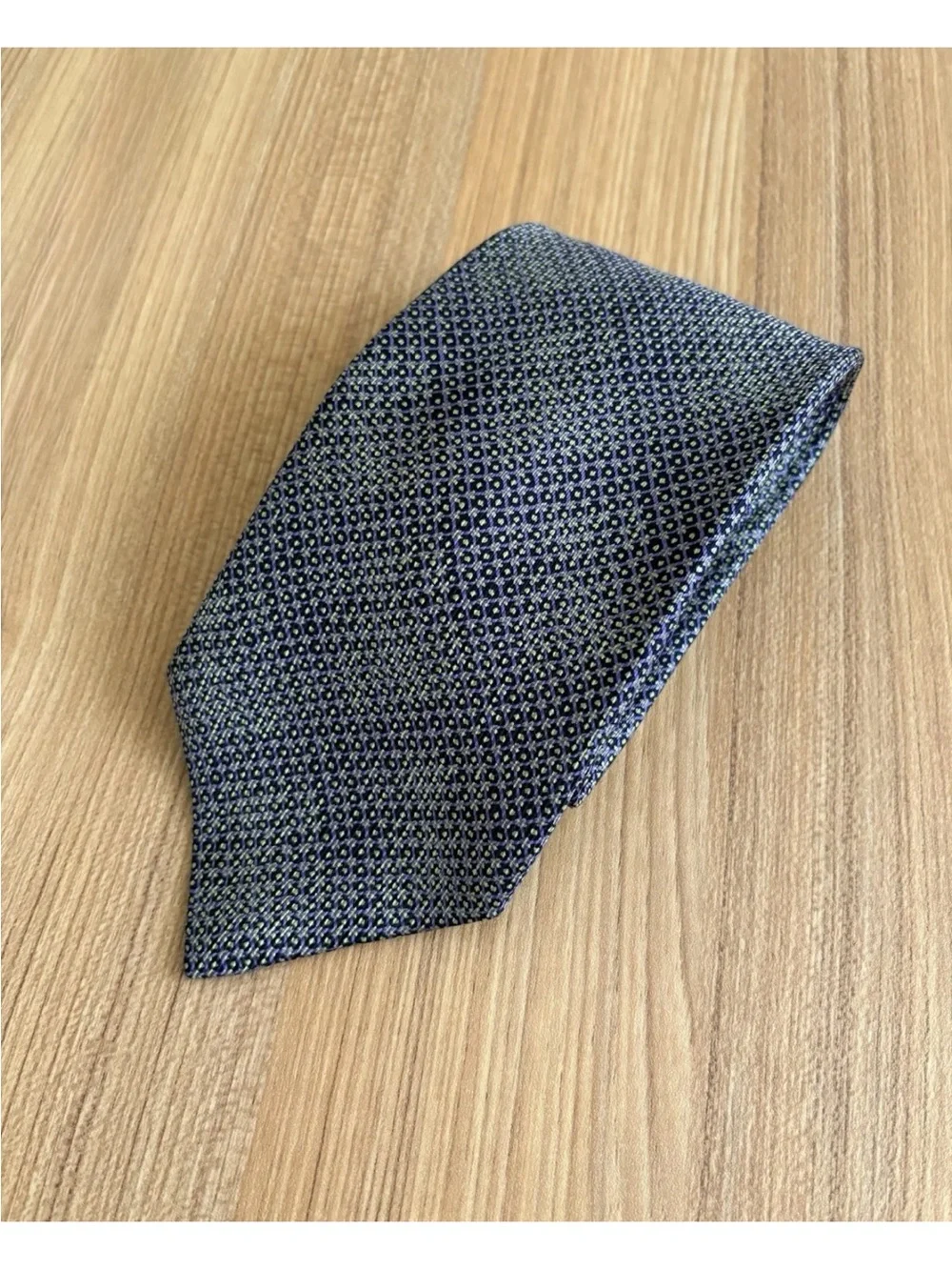 Vintage Brioni Silk Tie Logo Bar Chain Italy Purple Geometric Artsy Designer